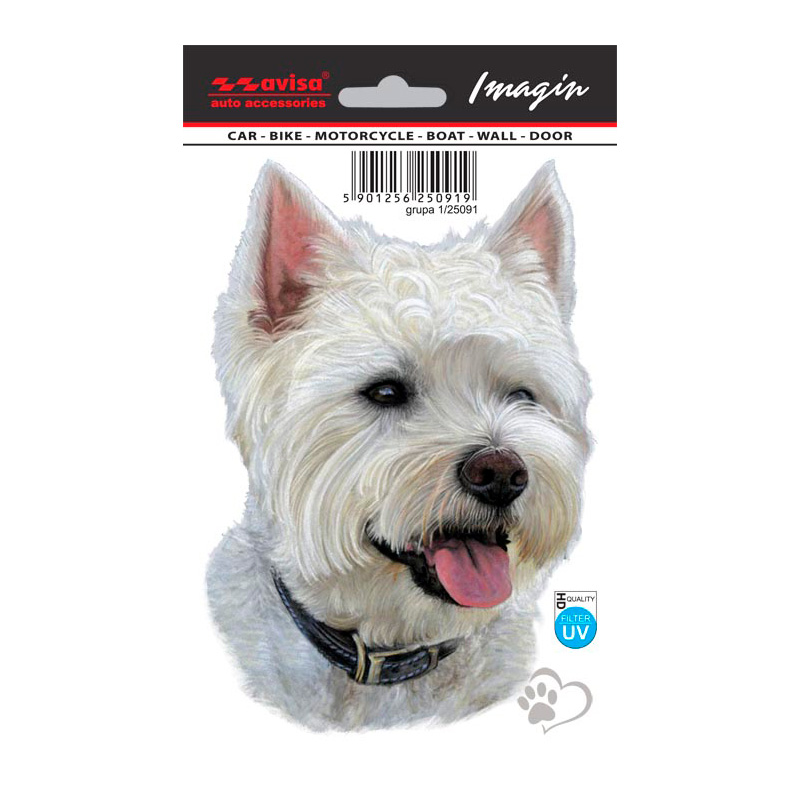 Auto Tattoo Sticker West Highland White Terrier - 16x11cm