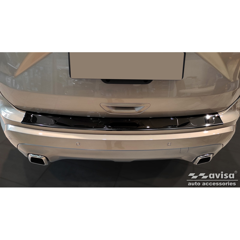 Zwart-Chroom RVS Achterbumperprotector  Ford Edge II FL 2018- 'Ribs'