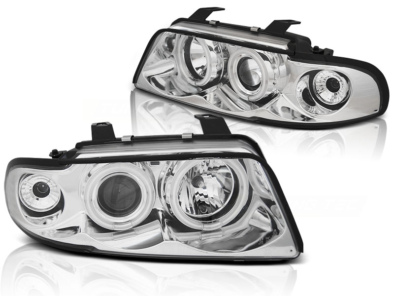 Koplampen Audi A4 B5 95-98 CCFL Angel Eyes Chroom