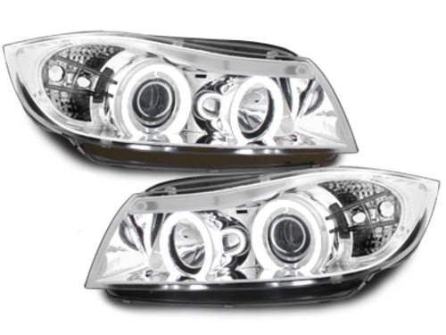 Koplampen BMW E90/E91 Angel Eyes Ice CCFL