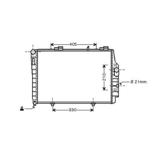 Radiator DB C 208 95->> C200/C230 KOMPRESSOR +/-AC