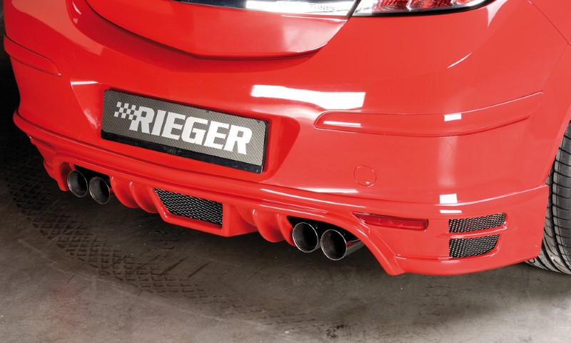 Achterbumper Diffusor Opel Astra H GTC Rieger(inclusief gaas)