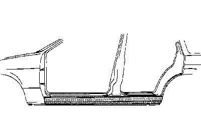 dorpel, 4 drs, links Nissan Bluebird, 1979-1984