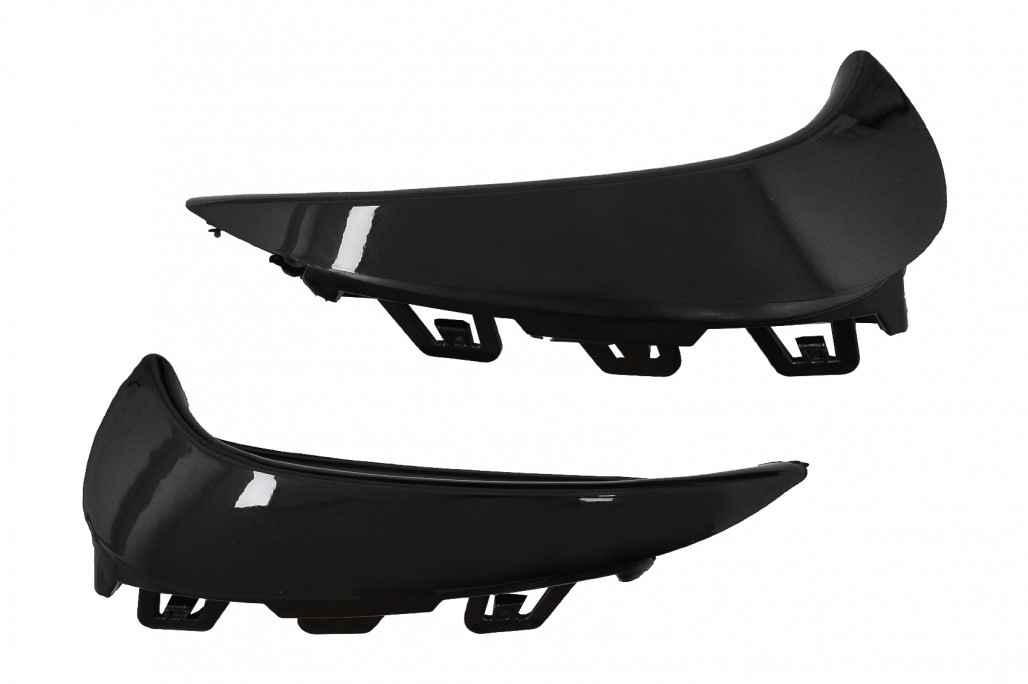 Aero Flaps achterbumper Mercedes GLA H247 GT Look Glans Zwart
