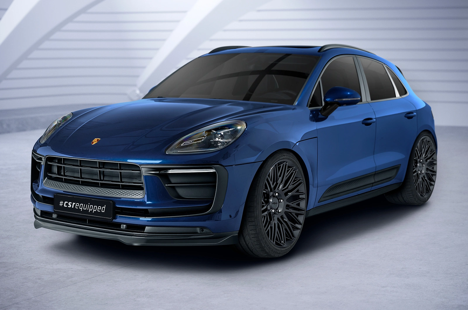 Voorspoiler Porsche Macan (Facelift) 2021- Glans Zwart – CSR