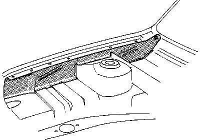 spatbordbevevestigingsrand, links VW Polo, 1975-1981