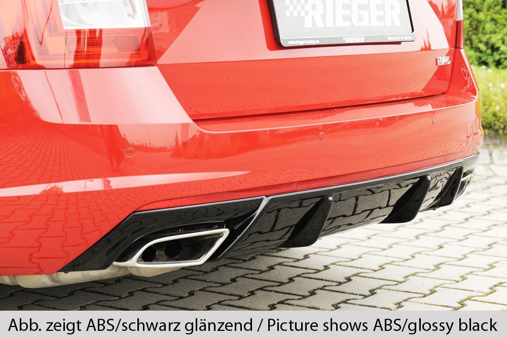 Achterbumper Diffusor Rieger Skoda Octavia RS 5E met trekhaak