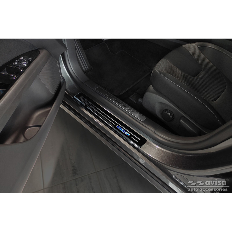 Zwart RVS Instaplijsten  Ford Mondeo V Turnier 2014-2019 & Facelift 2019- 'Hybrid' - 4-delig