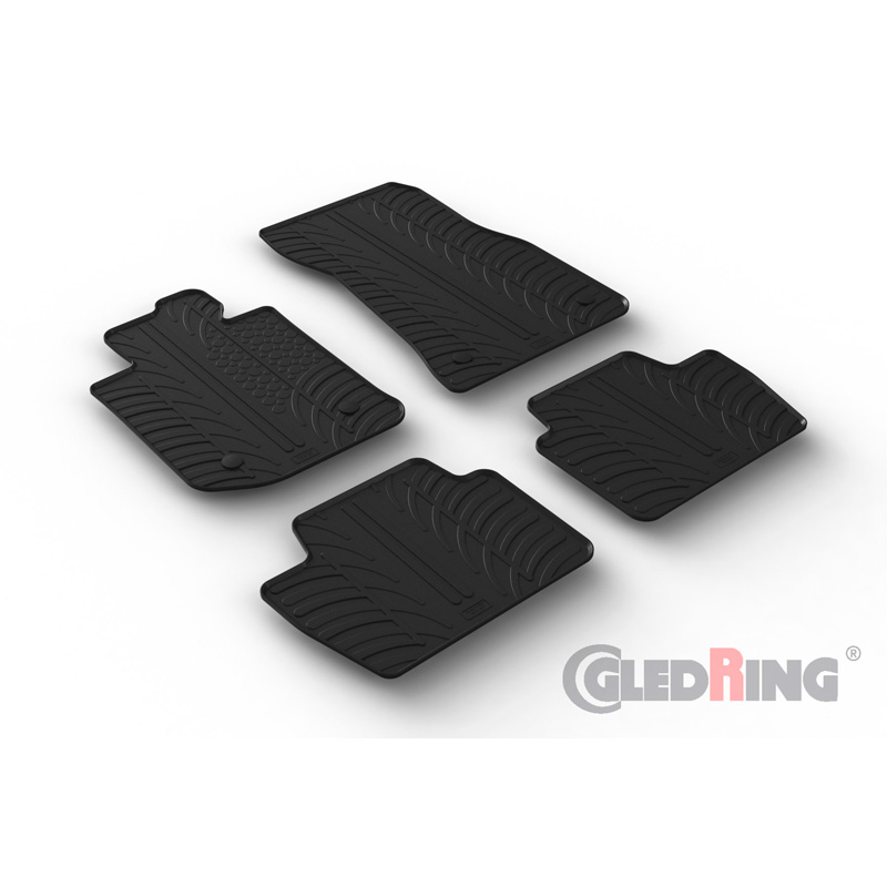 Rubbermatten  BMW 4 Serie (G22) Coupe 2020- (T profiel 4-delig + montageclips)
