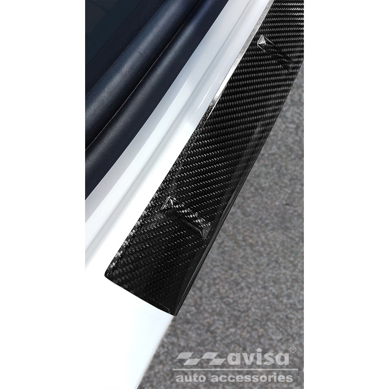 Echt 3D Carbon Achterbumperprotector  Mercedes GLE II (W167) 2019-2023 incl. 53 AMG 'Ribs'