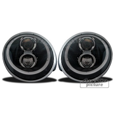 Koplampen Porsche 911 997 DRL LED Xenon Zwart