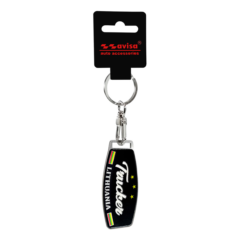 RVS sleutelhanger - Trucker/Lithuania