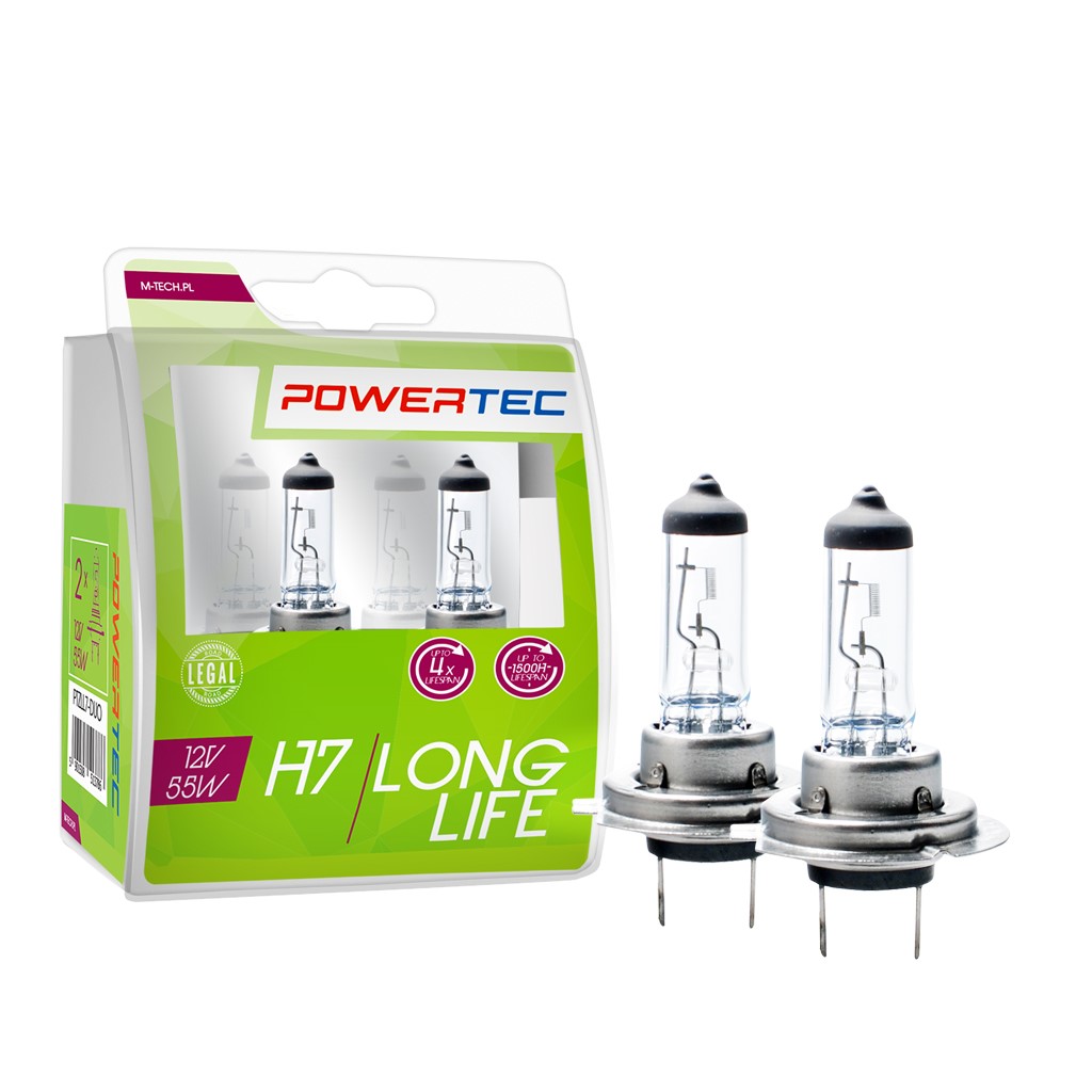 H7 lampen Powertec Long Life H7 12V DUO