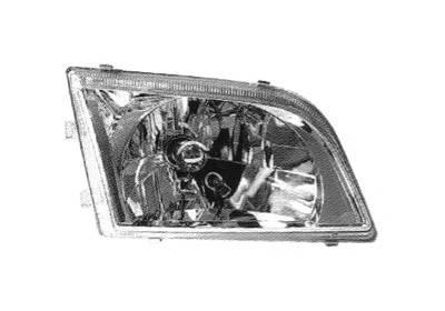 koplamp, H4, helder glas, elektr verstelb, 1800cc, rechts Mitsub