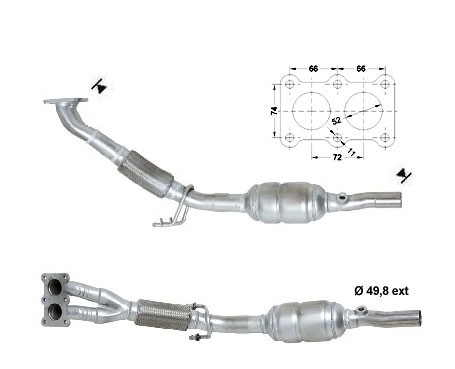 Skoda OCTAVIA 1.6i 16V 1595 cc 75 Kw / 102 cv BGU Magnaflow CAT