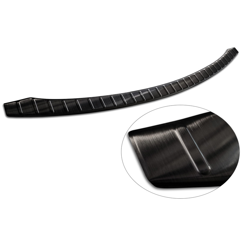 Zwart RVS Achterbumperprotector  Tesla Model S 2012- 'Ribs'