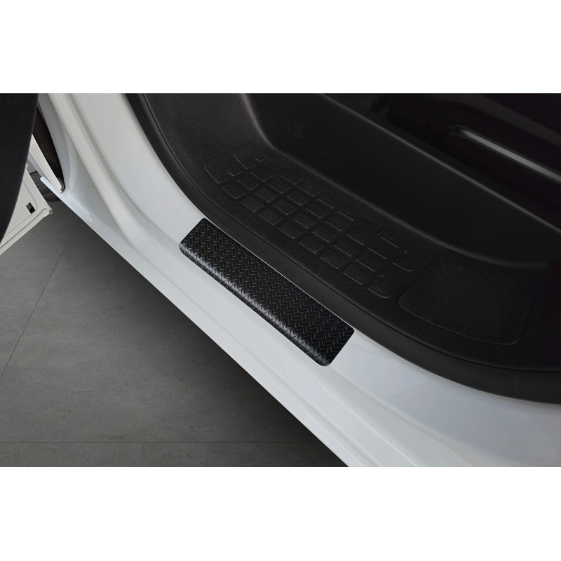 Aluminium onderste Instaplijsten 'Riffled Plate'  Toyota Proace Verso II, Citroen Spacetourer 2016- / Peugeot Expert 4d 2016-2021 & FL 2021- / Peugeot Traveller 2016-, Citroën Jumpy 4d 2016- / Opel Vivaro III, Opel Zafira Life 2019- - 4-delig - Zwart