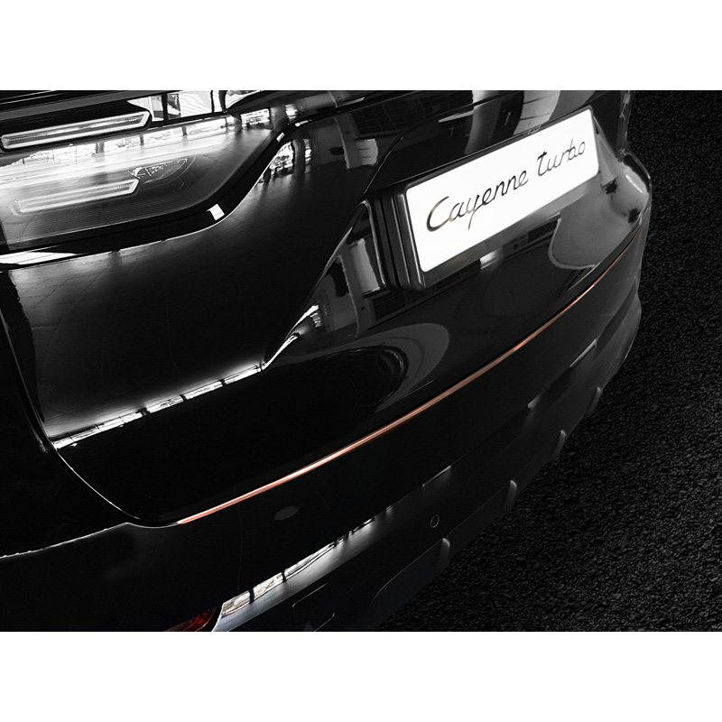 RVS Achterbumperprotector 'Deluxe'  Porsche Cayenne III 2017- 'Performance' Koper/Koper Carbon