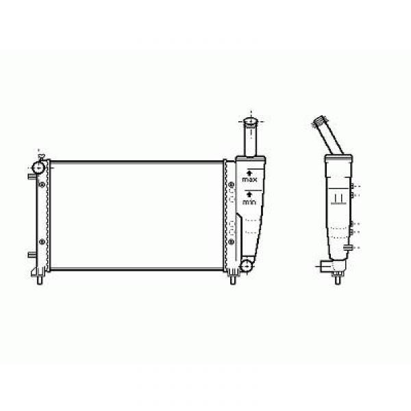 Radiator FIAT PUNTO 03->> 580x316x18 1.2 44 KW +/-AC