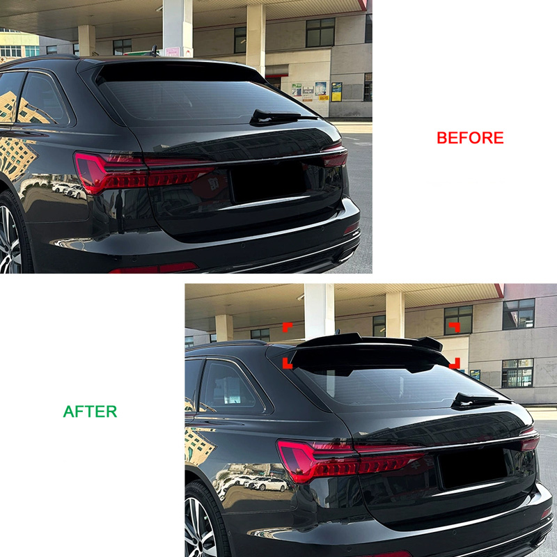 Dakspoiler (Spoiler Cap)  Audi A6 (C8) Avant S-Line/S6 2018-2024 (ABS Glanzend zwart)