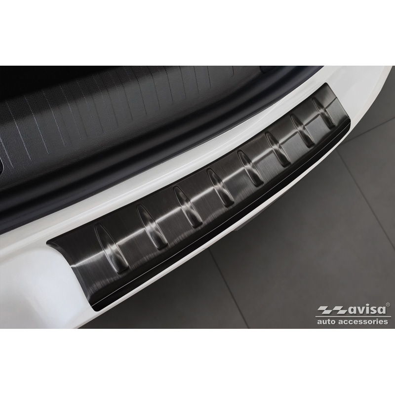 Zwart RVS Achterbumperprotector  Citroën C4 X 2023- 'Ribs' (2-delig)