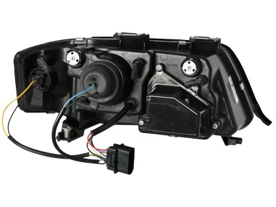 Koplampen passend voor Audi A6 97-01 Devil Eyes DRL look chroom