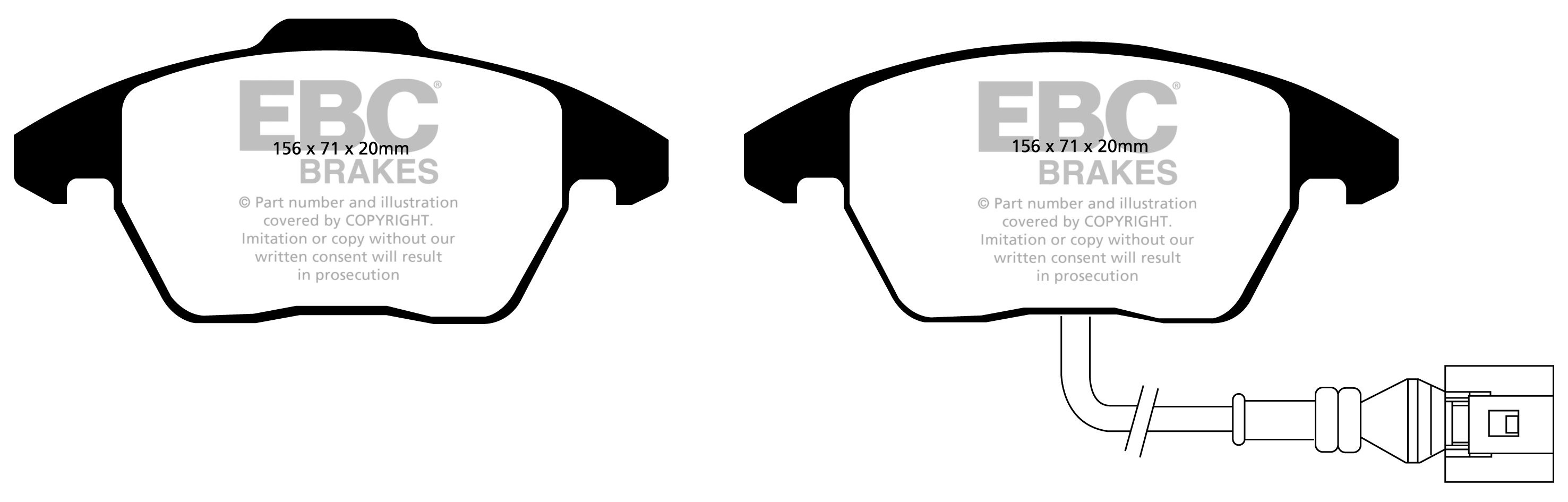 EBC Brakes VW Jetta III 1.6 TD 2010-.. Remblokken voorzijde