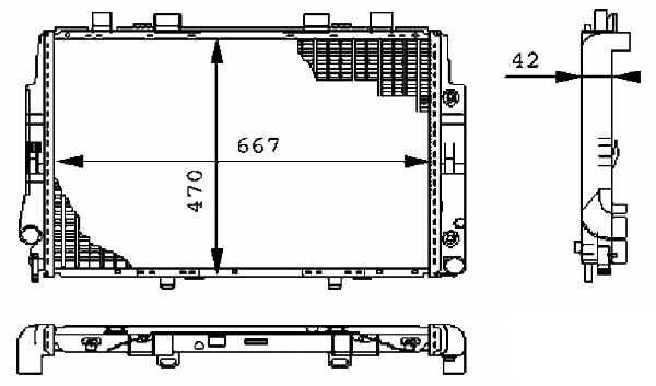 Radiator 306/XSARA 98->> 610x366 1.8 16V+/-AC