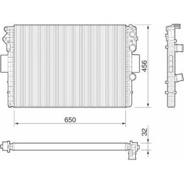 Radiator DAILY 00->> 2.8 DIESEL -AC