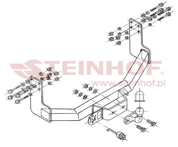 Trekhaak VW LT46 Van, Minibus (dubbele wielen) met treeplank (4,
