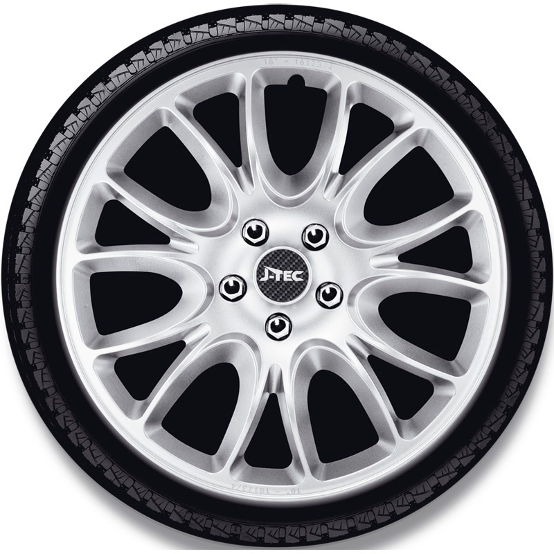 4-Delige J-Tec Wieldoppenset Hero 15-inch zilver