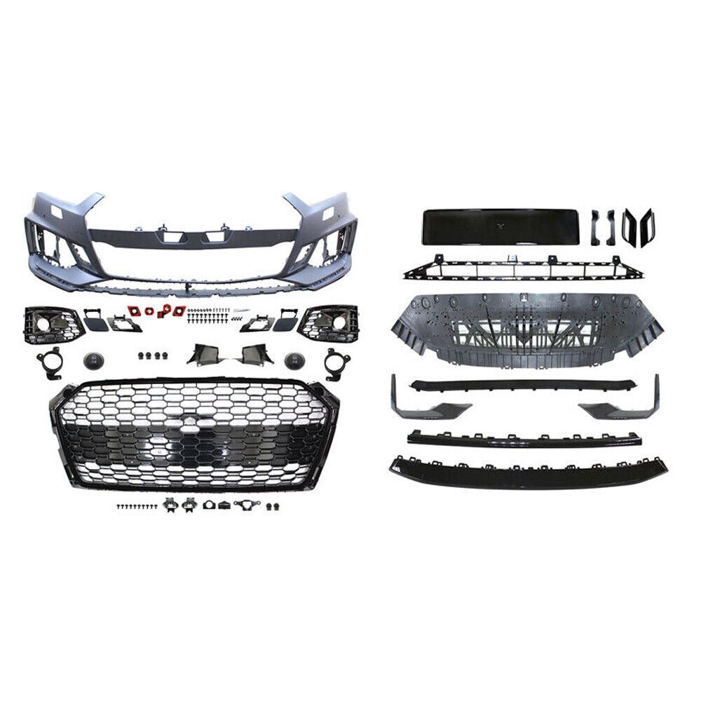 Voorbumper Audi A5 5F 16-19 RS5 Look incl. grillen Zwart