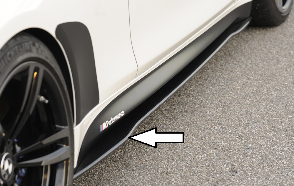 Zijskirt BMW M4 F82/F83 2014-...  Echt carbon Rieger
