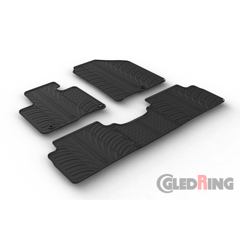 Rubbermatten  Kia Sorento III (UM) 2015-2020 (T profiel 5-delig + montageclips)