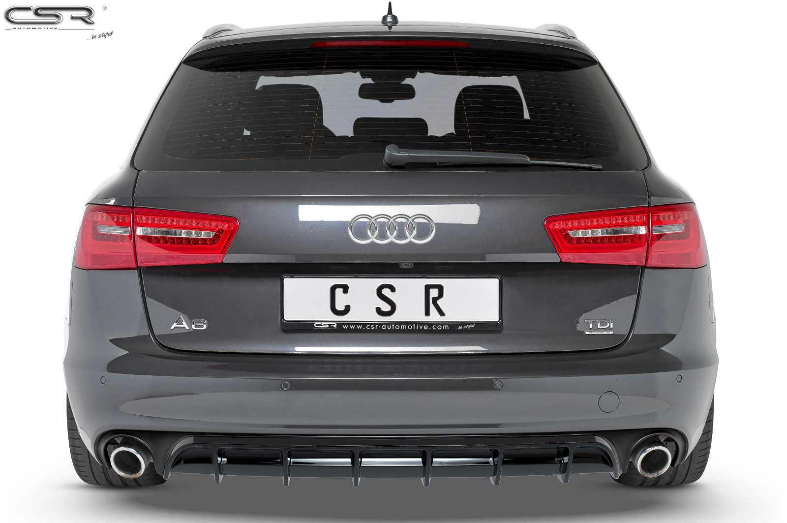 Achter Aanzet Audi A6 C7 CSR glans Zwart