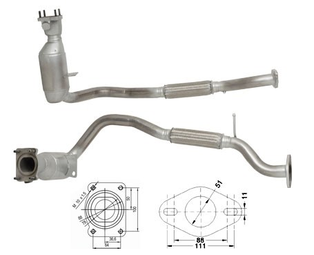 Ford MONDEO 1.6i 16V 1598 cc 65 Kw / 89 cv ZH16 Magnaflow CAT Bo