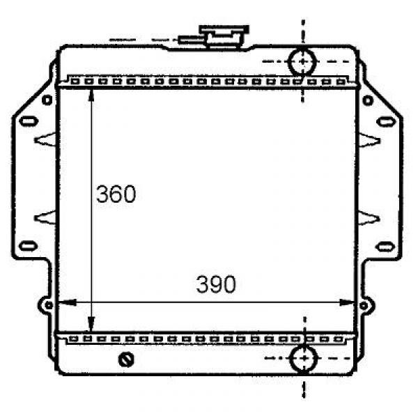 Radiator SAMURAI SJ413 84-88 358x390 SJ 50/70 1.3 LTR.