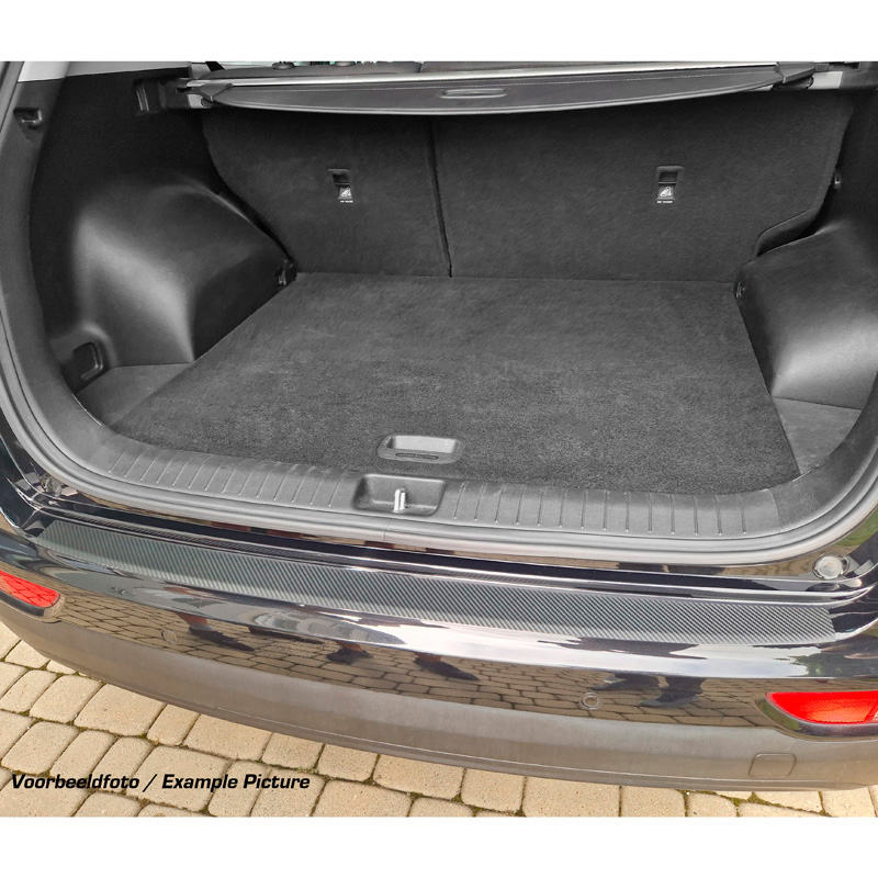 MAX6 Pasklare Achterbumperbeschermfolie  Volkswagen Caddy V Box/MPV 2020- - Carbon-look