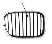 grille, chroom binnenwerk, links, 10/2000-BMW 5 serie E39, 1996-