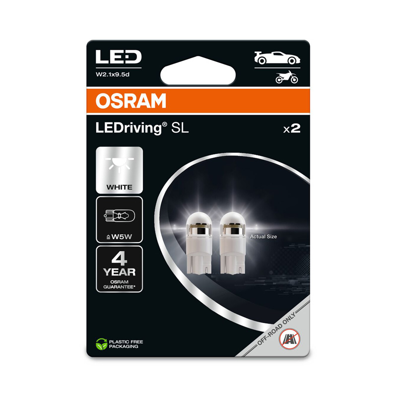 Osram LEDriving SL W5W - T10 - Cool White - 12V - set à 2 stuks (6000K)
