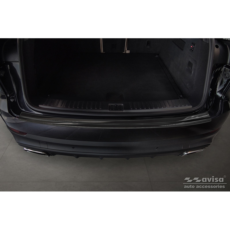 Zwart RVS Achterbumperprotector  Porsche Cayenne III 2017-