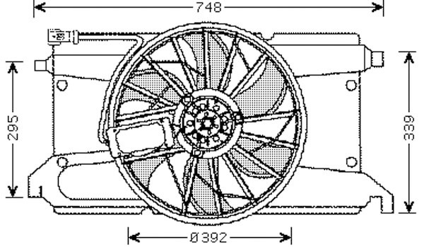 FAN.COMPLEET Mazda 3 03-08 1.4I/1.6I-16V 62+77kw +/-AC