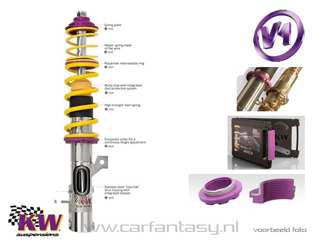 Schroefset KW V1 inox Chevrolet Cruze Hatchback KL1J 1.6 05/2009