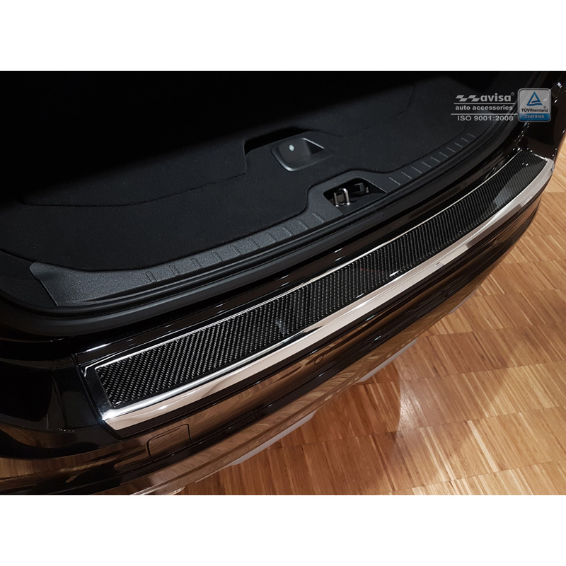 RVS Achterbumperprotector 'Deluxe'  Volvo XC60 2013-2016 Chroom/Zwart Carbon