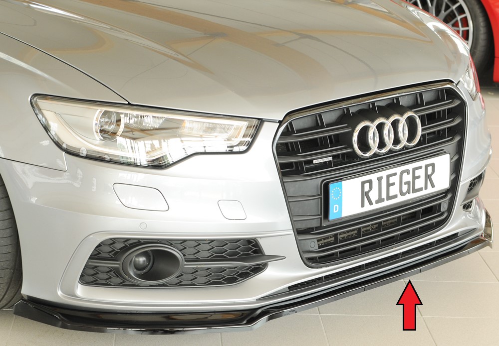 Voorspoiler Audi A6 (4G/C7): 11.10-08 glans zwart