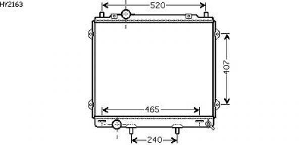 Radiator TERRACAN 01-03 508x567 2.5 TDI C-TD +/-AC
