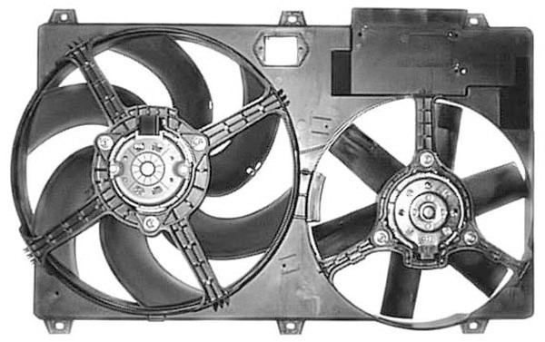 Radiator FAN +A/C DUCATO 94-02 383/305mm 1.9 DS/2.5 DS +A/C