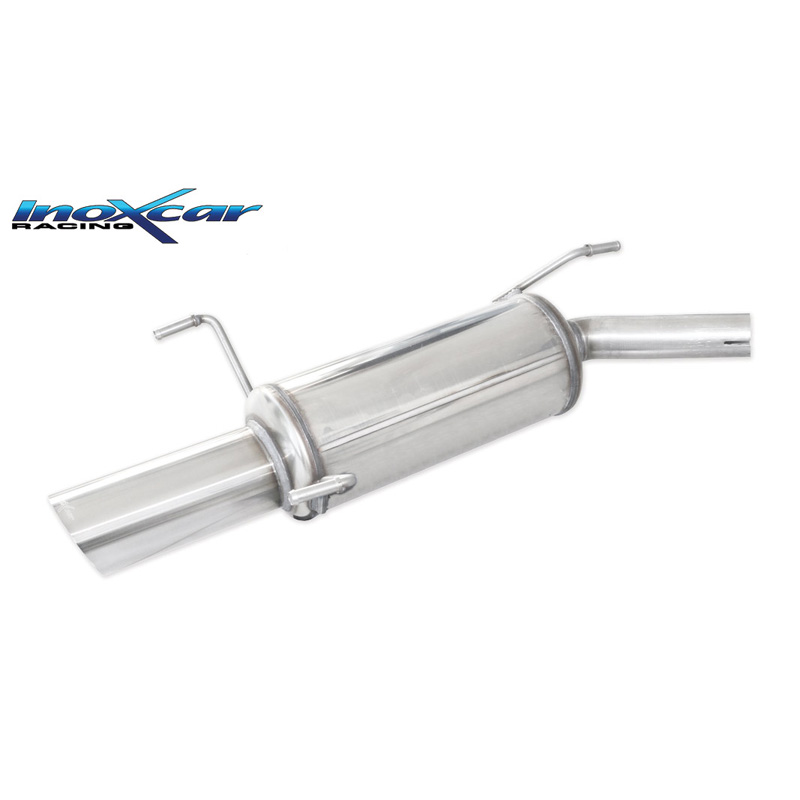 100% RVS Sportuitlaat  Opel Corsa C 1.0 12v 60pk 2000- 1x90mm Rally