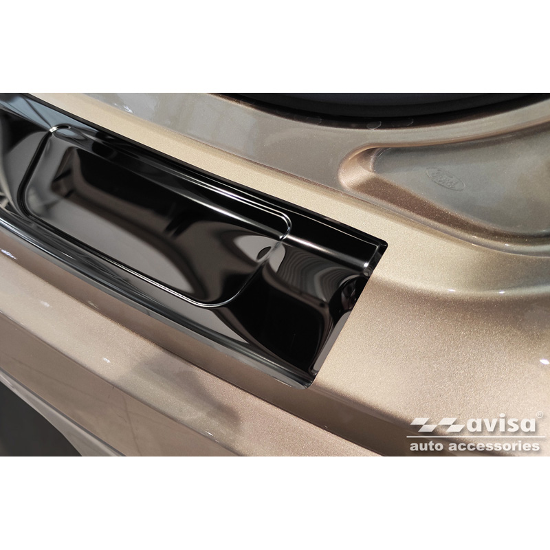 Zwart-Chroom RVS Achterbumperprotector  Ford Edge II FL 2018- 'Ribs'