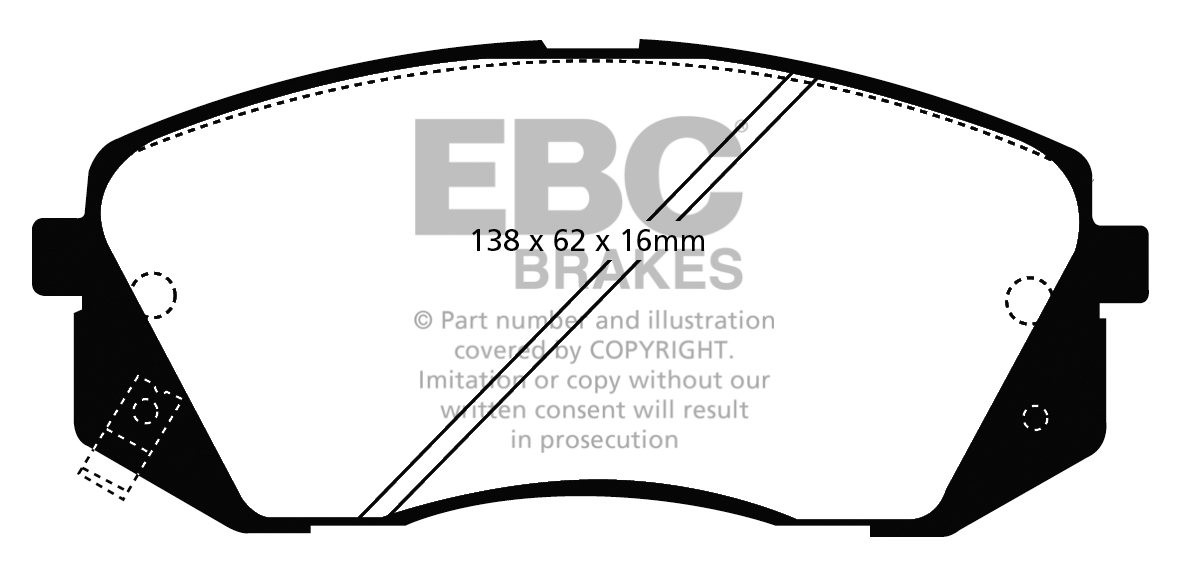 EBC Brakes HYUNDAI iX35 1.6 2010-.. Remblokken voorzijde